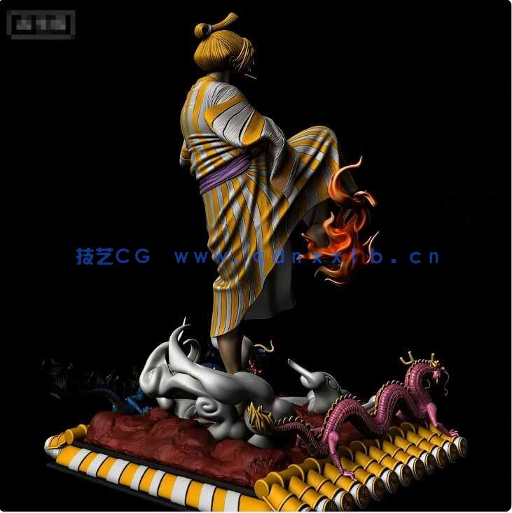 [独立角色] 山治海贼王航海王动漫角色雕塑3D打印模型(图5)