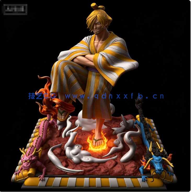 [独立角色] 山治海贼王航海王动漫角色雕塑3D打印模型(图2)