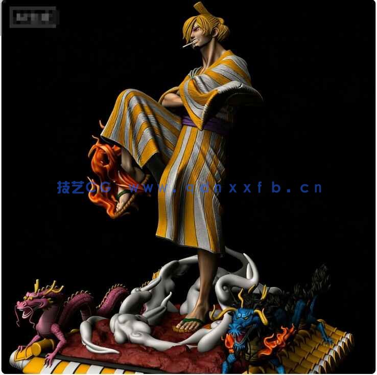 [独立角色] 山治海贼王航海王动漫角色雕塑3D打印模型(图4)