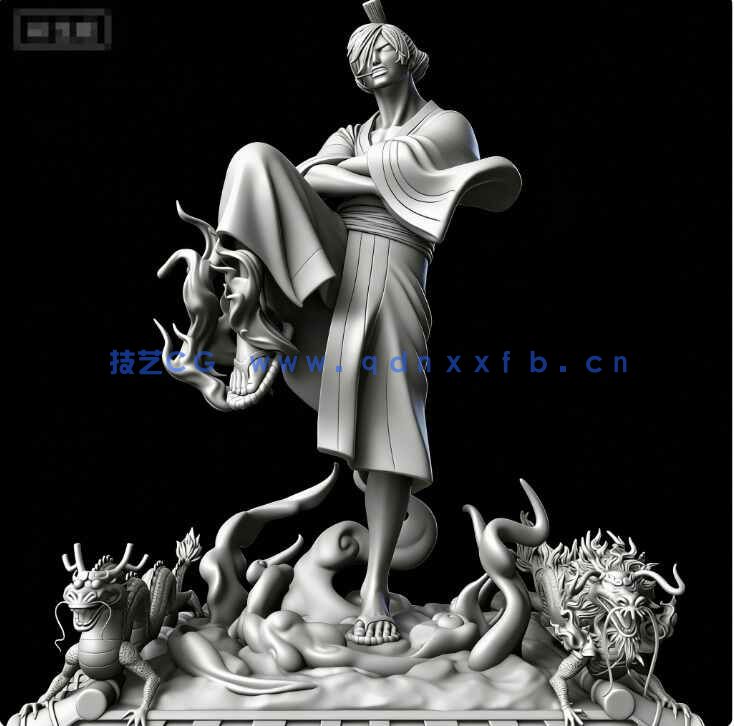 [独立角色] 山治海贼王航海王动漫角色雕塑3D打印模型(图6)