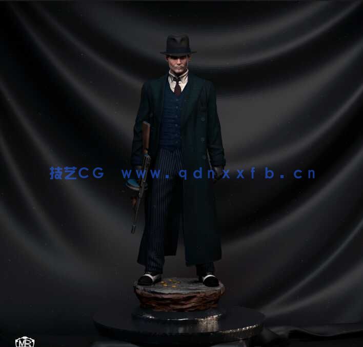 [独立角色] 公众之敌影视角色约翰尼德普雕塑3D打印模型(图2)