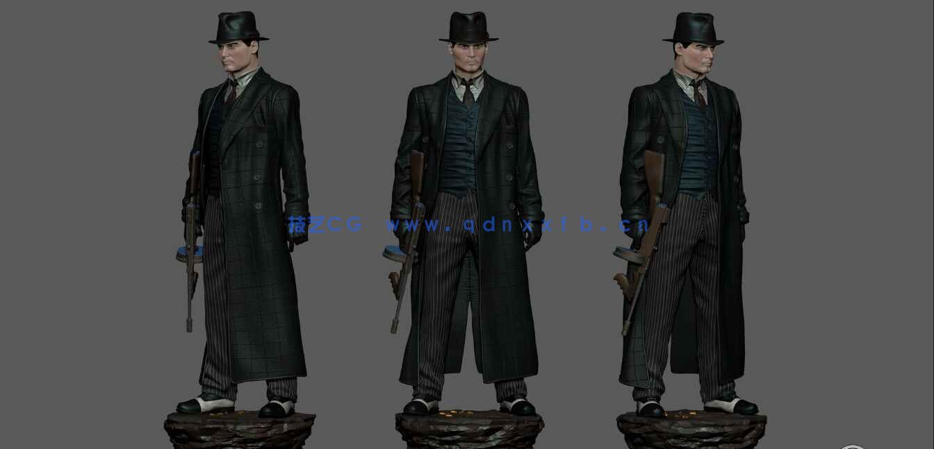 [独立角色] 公众之敌影视角色约翰尼德普雕塑3D打印模型(图8)