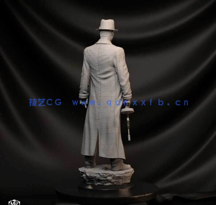 [独立角色] 公众之敌影视角色约翰尼德普雕塑3D打印模型(图7)