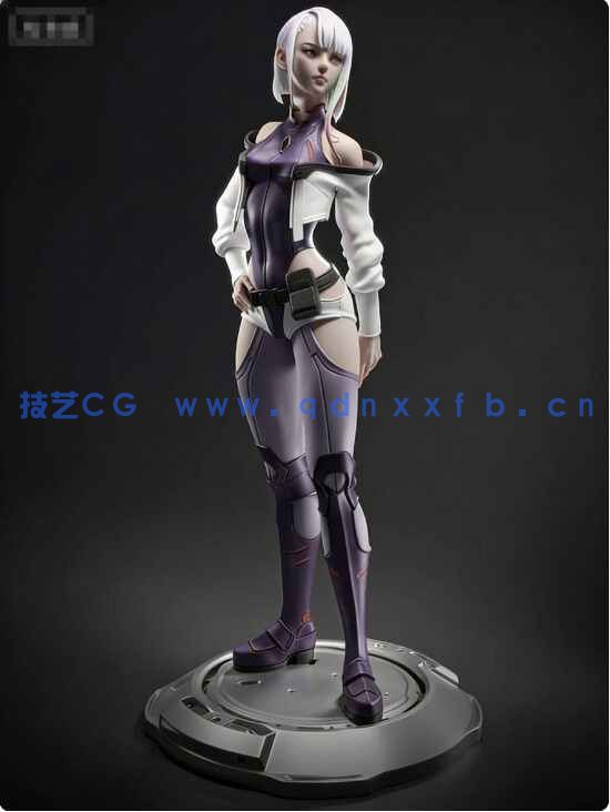 [独立角色] 露西Lucy赛博朋克边缘行者动漫角色雕塑3D打印模型(图1)