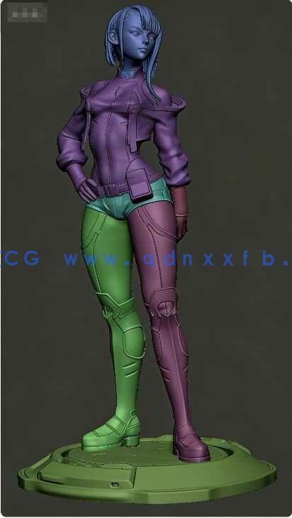 [独立角色] 露西Lucy赛博朋克边缘行者动漫角色雕塑3D打印模型(图5)