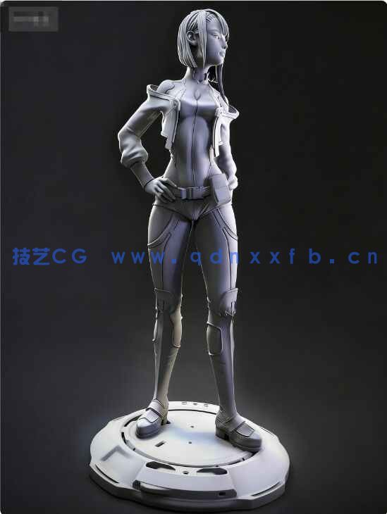 [独立角色] 露西Lucy赛博朋克边缘行者动漫角色雕塑3D打印模型(图4)