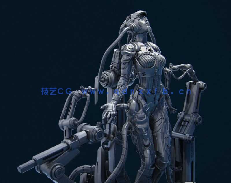 [独立角色] 星刃Project EVE游戏角色雕塑3D打印模型(图3)