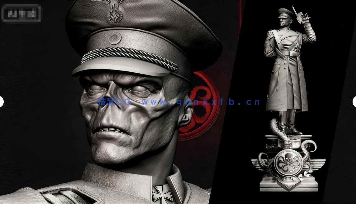 [独立角色] 红骷髅漫威动漫角色雕塑3D打印模型(图3)