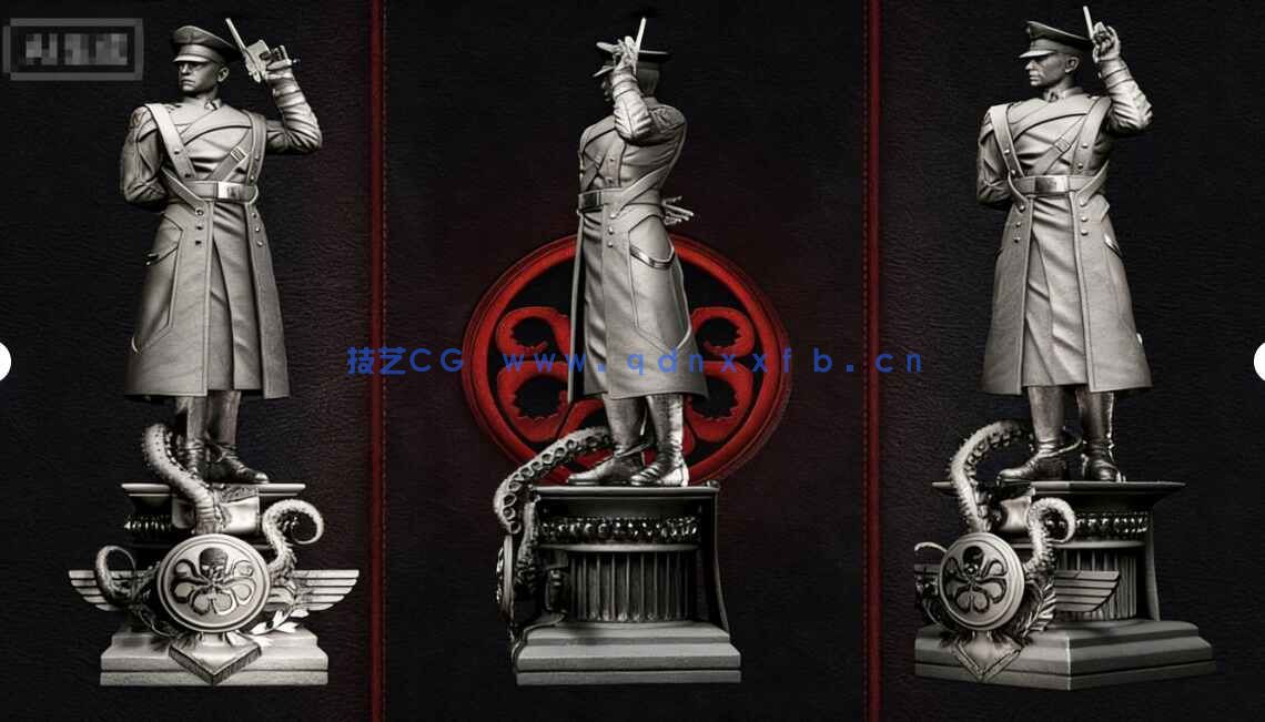 [独立角色] 红骷髅漫威动漫角色雕塑3D打印模型(图4)