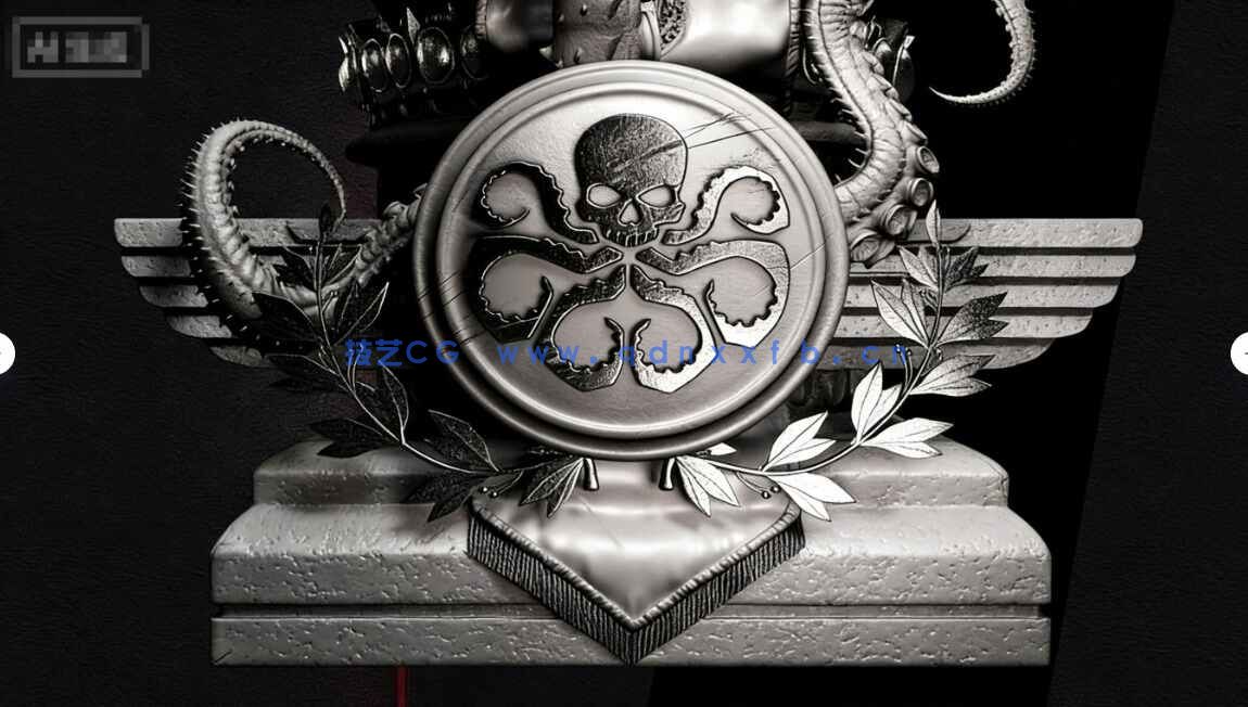 [独立角色] 红骷髅漫威动漫角色雕塑3D打印模型(图1)