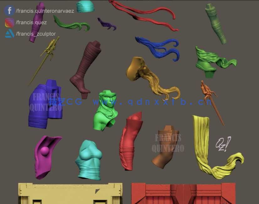 [独立角色] 艾丽卡漫威影视动漫角色雕塑3D打印模型(图2)