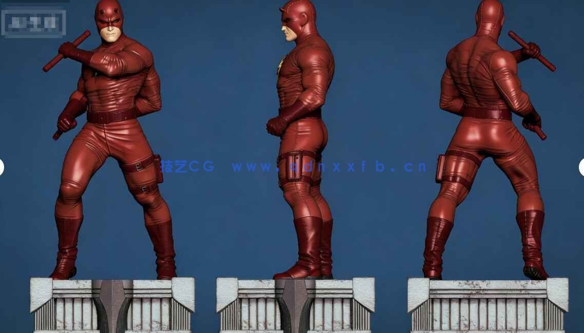 [独立角色] 夜魔侠超胆侠漫威动漫影视角色雕塑3D打印模型(图4)