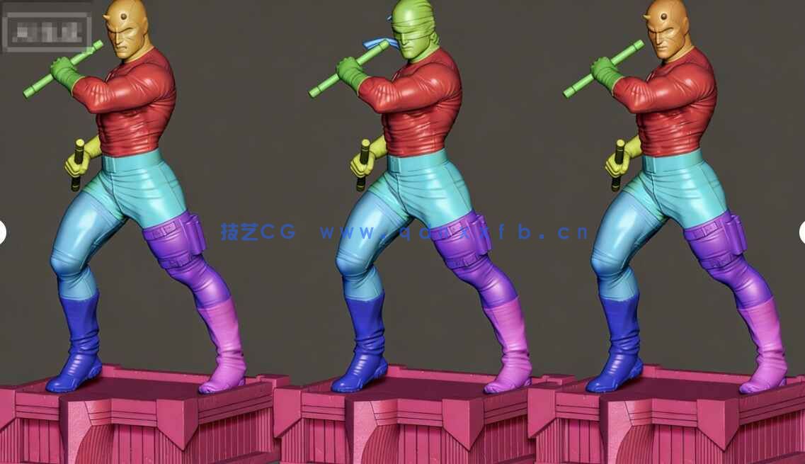 [独立角色] 夜魔侠超胆侠漫威动漫影视角色雕塑3D打印模型(图6)