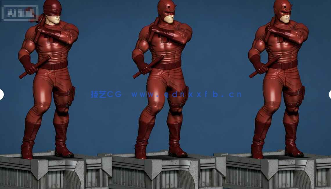 [独立角色] 夜魔侠超胆侠漫威动漫影视角色雕塑3D打印模型(图5)