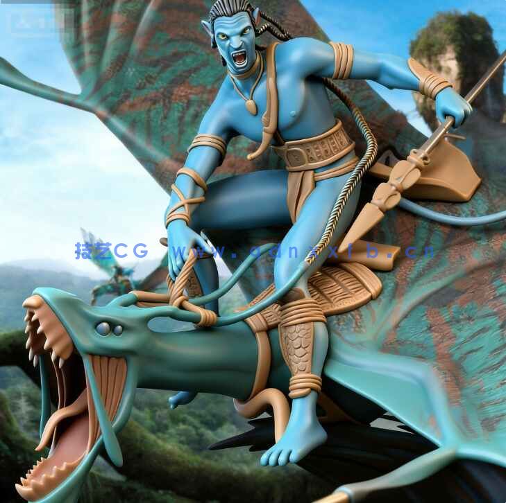 [独立角色] 阿凡达水之道影视角色Jake Sully杰克萨利雕塑3D打印模型(图1)