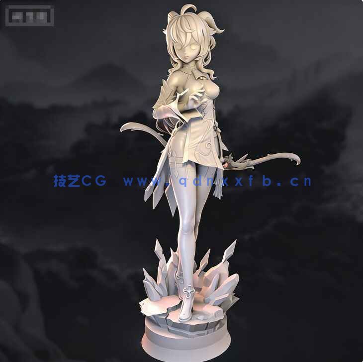 [独立角色] 甘雨原神游戏角色雕塑3D打印模型(图5)