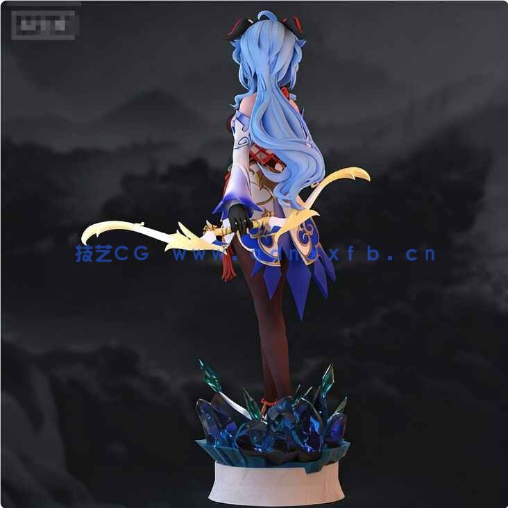 [独立角色] 甘雨原神游戏角色雕塑3D打印模型(图2)