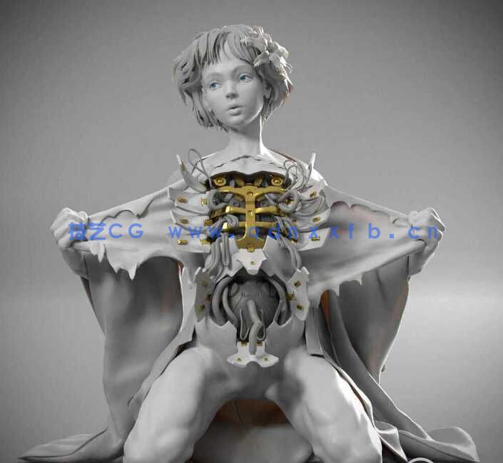 [独立角色] 攻壳机动队动漫角色雕塑3D打印模型(图5)