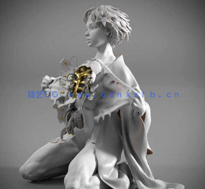 [独立角色] 攻壳机动队动漫角色雕塑3D打印模型(图3)