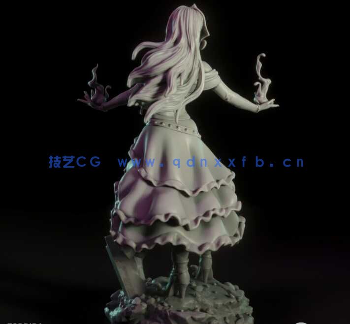 [独立角色] 万智牌游戏角色莉莲娜维斯雕塑3D打印模型(图8)