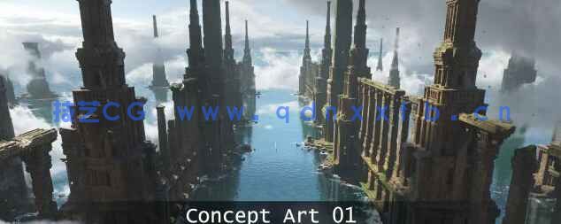 Blender+PS失落遗迹场景制作教程 Lost Atlantide 3D 2D process(图1)