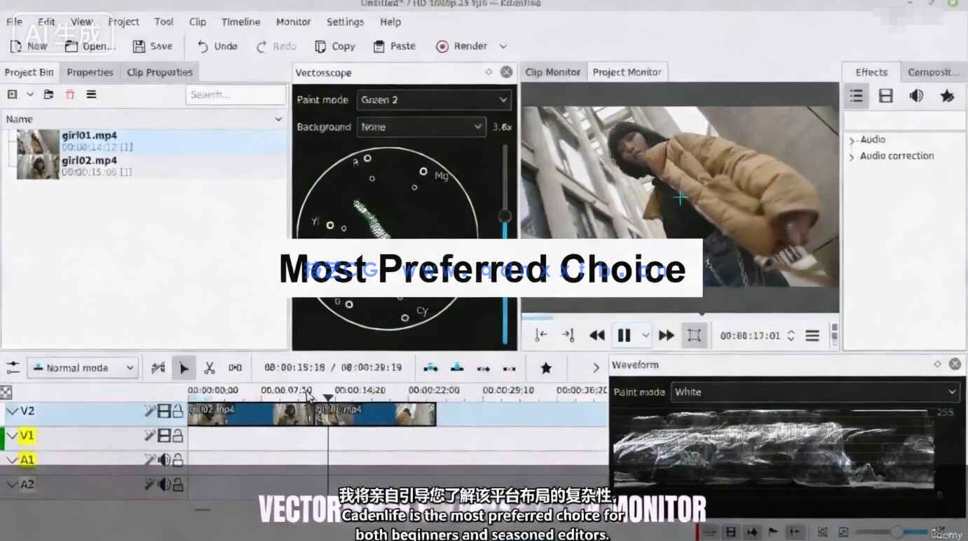 【中文字幕】Kdenlive视频剪辑从入门到精通视频教程(图9)