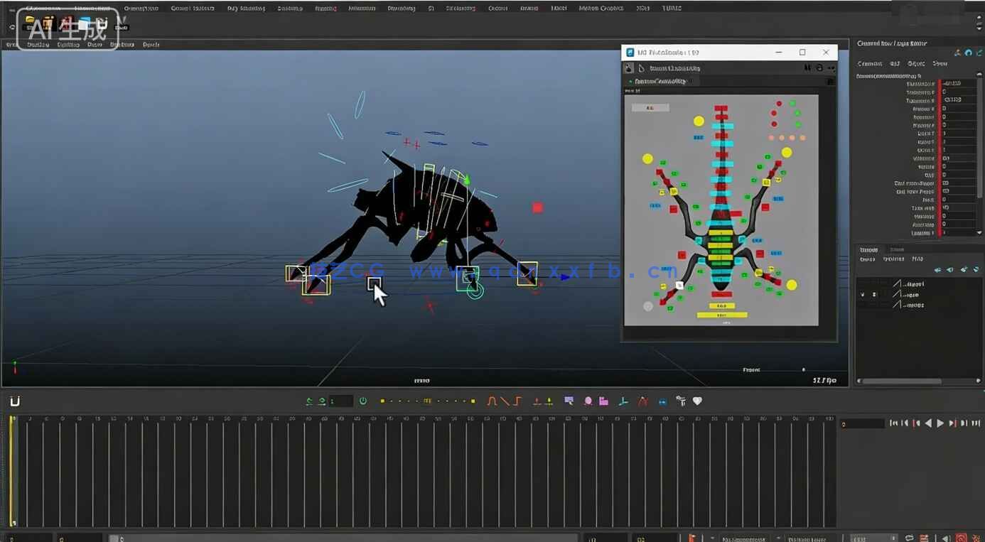 【中文字幕】Maya异形生物游戏动画大师班视频教程(图7)