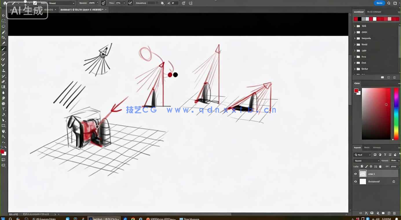 【中文字幕】绘画透视原理核心技术大师班训练视频教程(图9)
