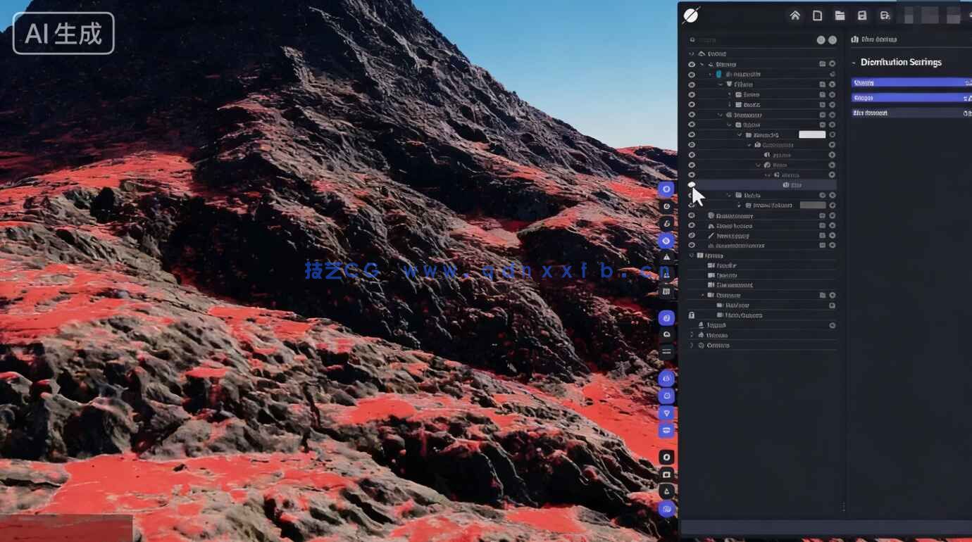 【中文字幕】World Creator电影级真实自然地形环境场景制作视频教程(图5)
