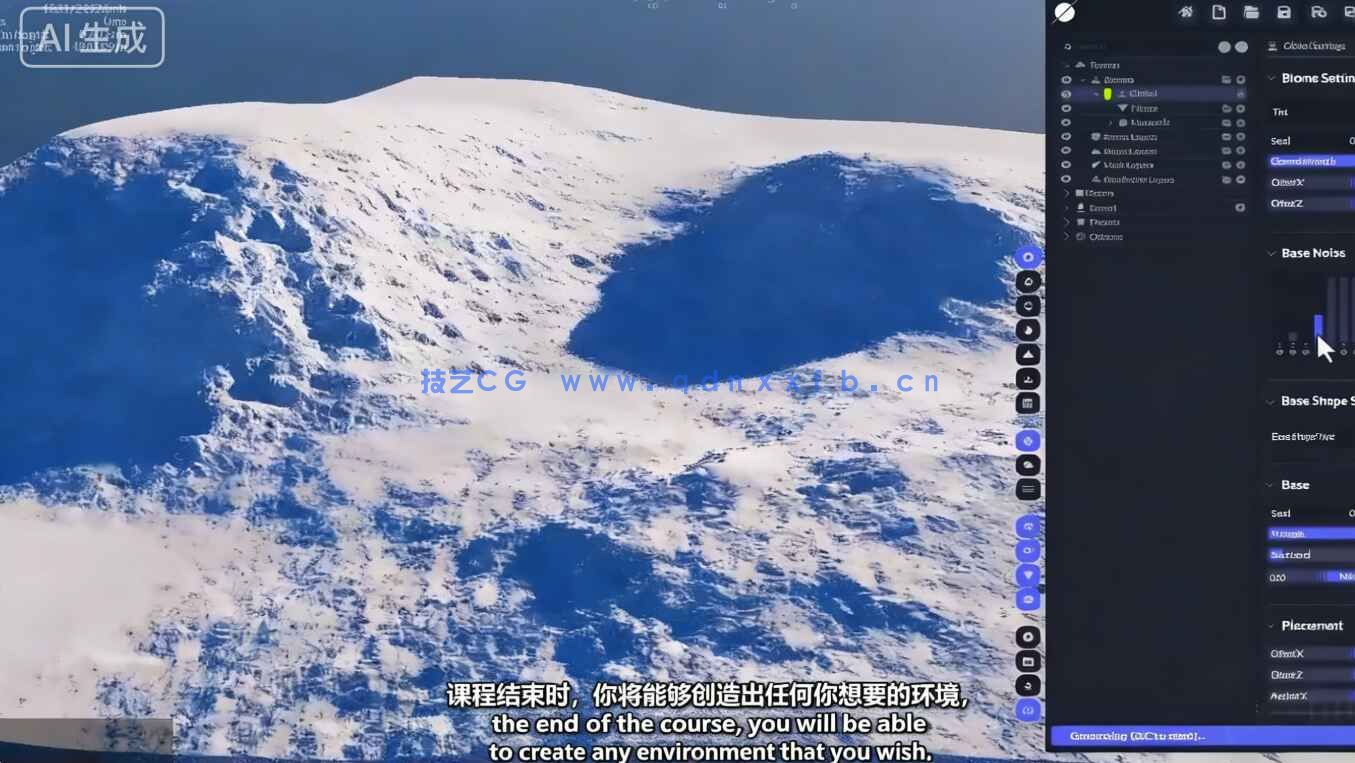 【中文字幕】World Creator电影级真实自然地形环境场景制作视频教程(图8)