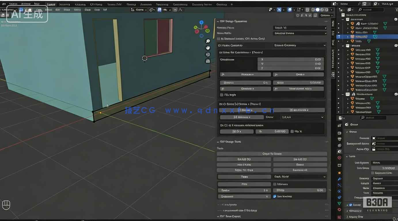 【中文字幕】Blender建筑工程与3D打印精准建模视频教程(图5)