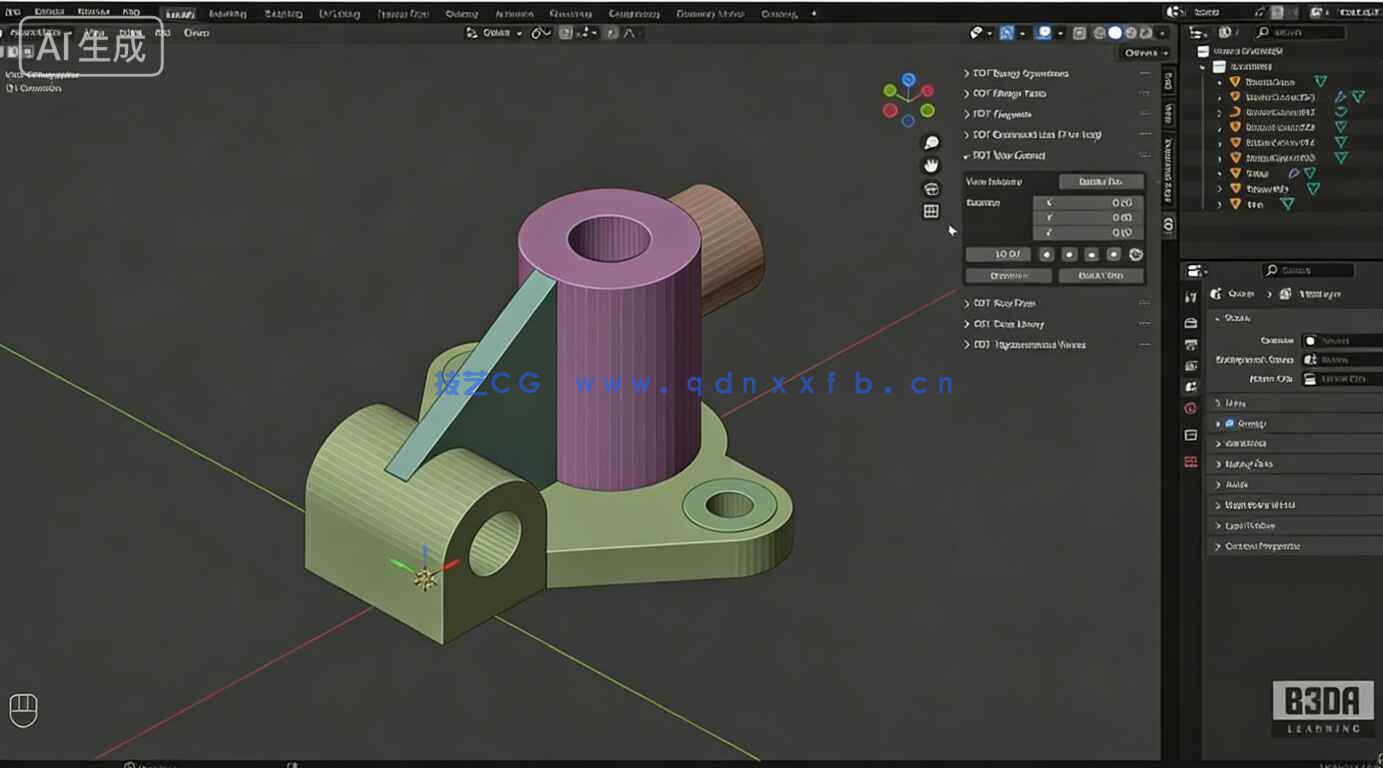 【中文字幕】Blender建筑工程与3D打印精准建模视频教程(图6)