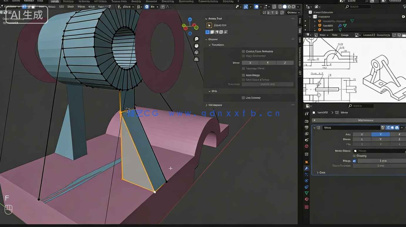 【中文字幕】Blender建筑工程与3D打印精准建模视频教程(图7)