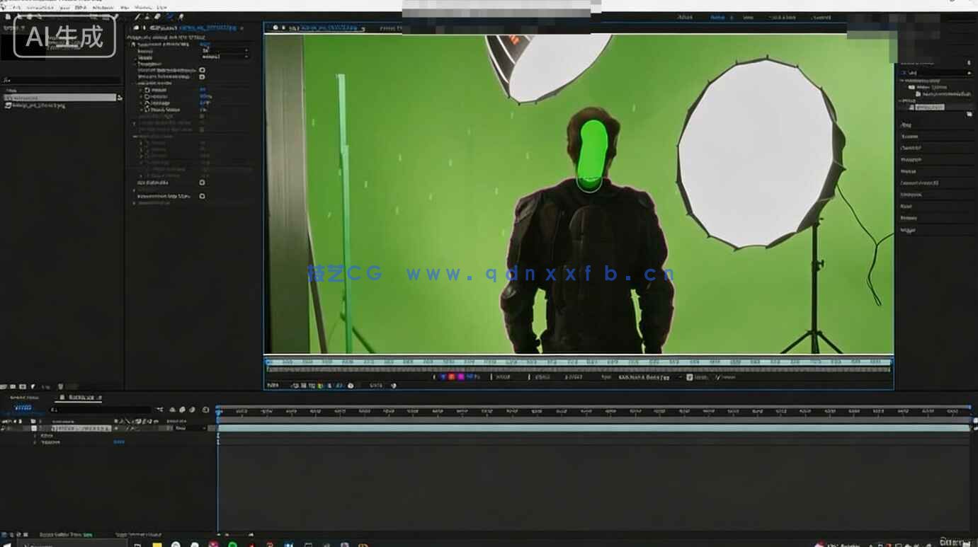 【中文字幕】Blender与AE绿幕实拍素材无缝融合3D场景技术视频教程(图9)