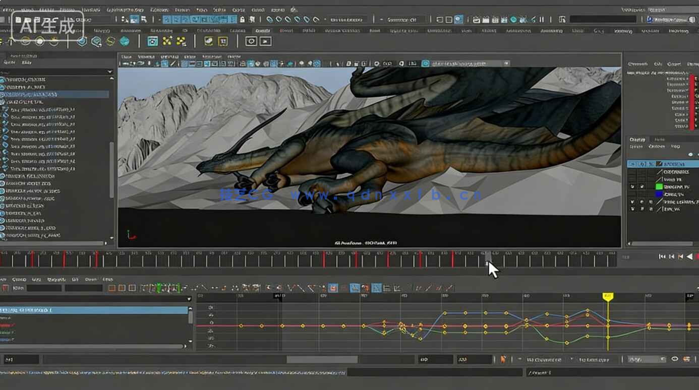 【中文字幕】Maya超级怪兽复杂战斗动画镜头制作视频教程(图2)