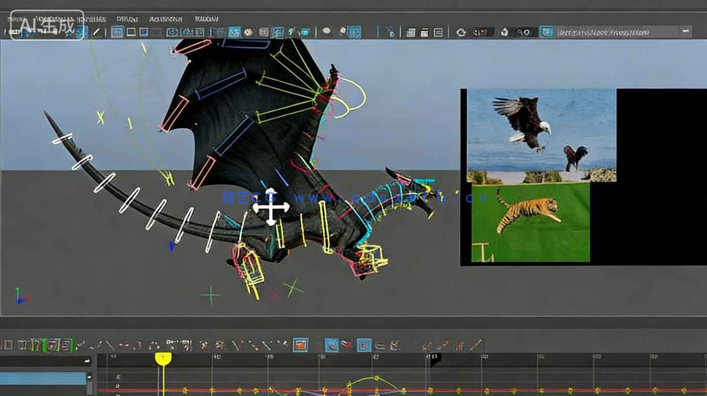【中文字幕】Maya超级怪兽复杂战斗动画镜头制作视频教程(图5)