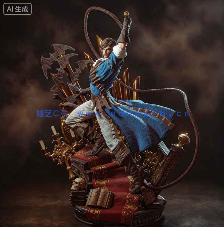 里希特·贝尔蒙特Richter Belmont《恶魔城》游戏角色雕刻手办(图4)