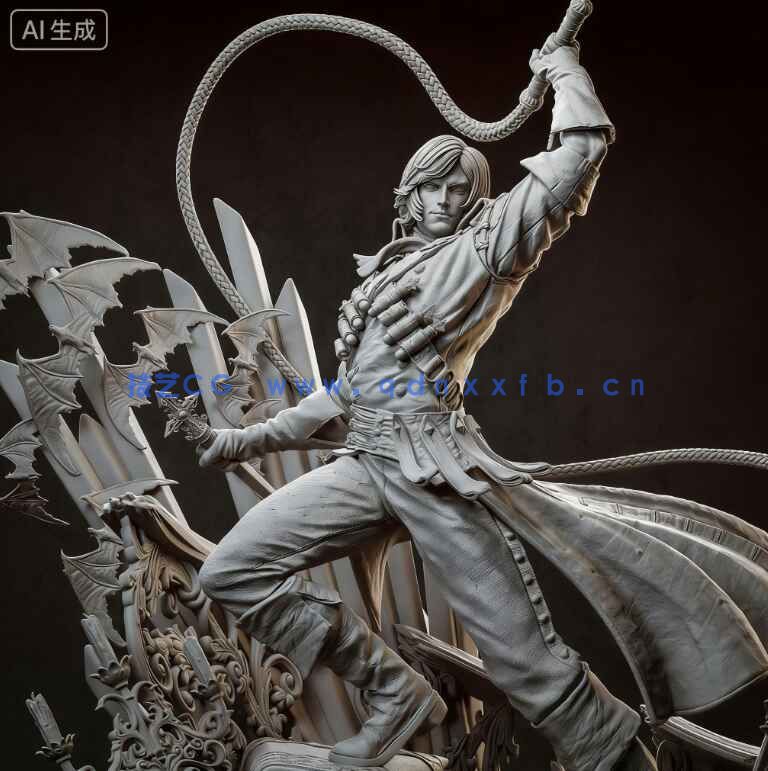 里希特·贝尔蒙特Richter Belmont《恶魔城》游戏角色雕刻手办(图7)