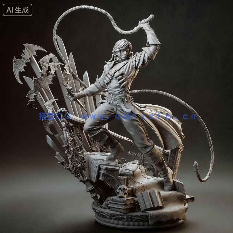 里希特·贝尔蒙特Richter Belmont《恶魔城》游戏角色雕刻手办(图8)