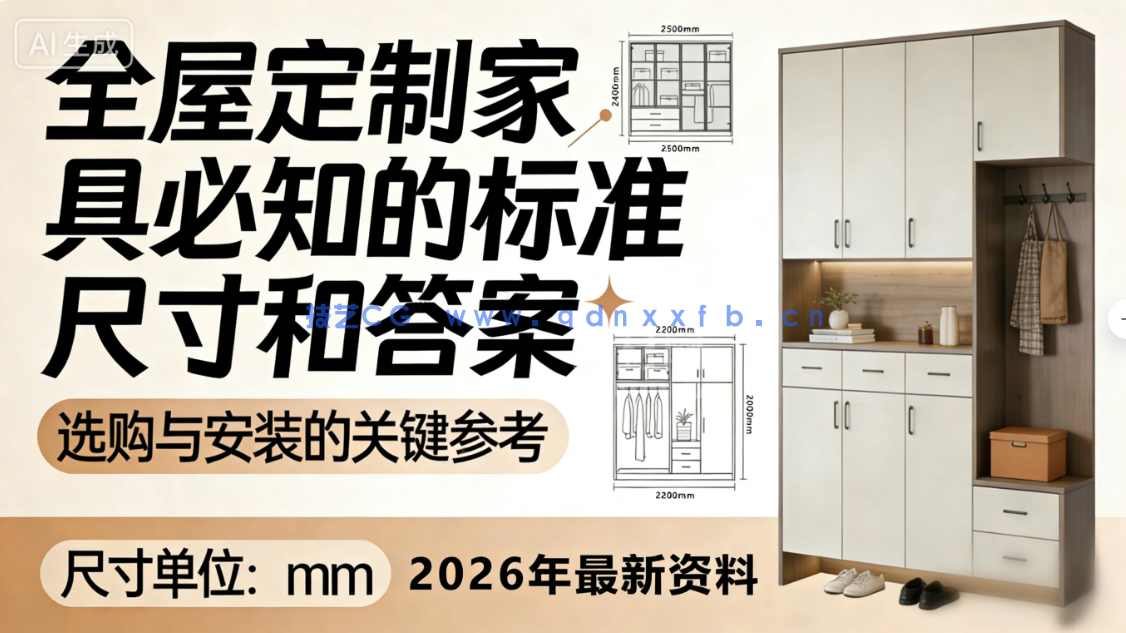 2026最新款全屋定制家具必知的标准尺寸和答案手册(图1)