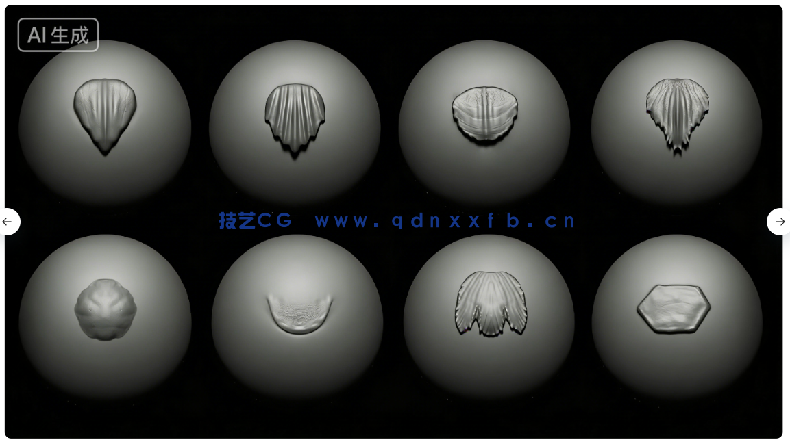 40款海洋生物手工雕刻VDM笔刷ZBrush与lender套件(图5)