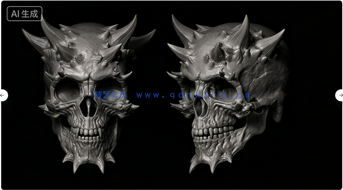 45款地狱恶魔黑暗领主等邪恶生物手工雕刻VDM笔刷ZBrush与lender套件(图4)