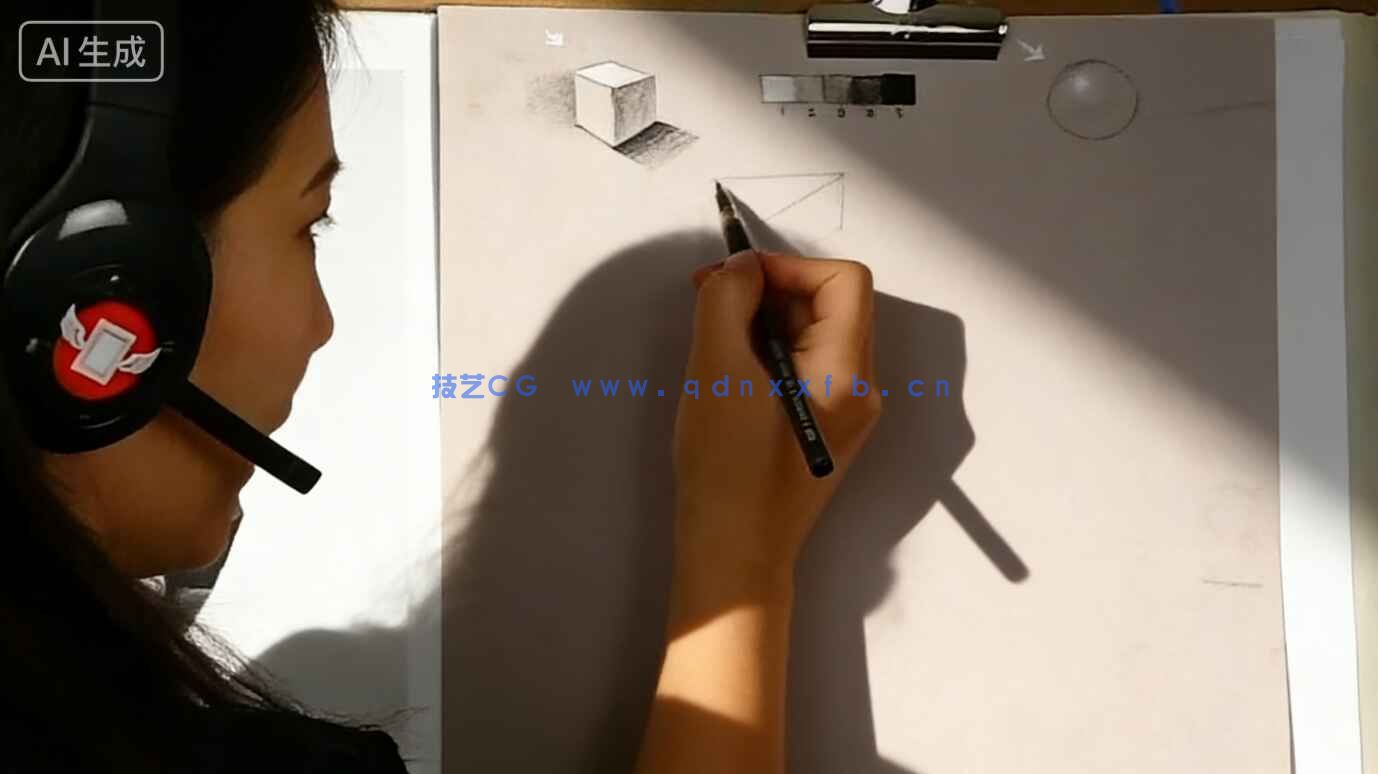 【中文字幕】人物素描明暗表现光影关系绘画训练视频教程(图5)