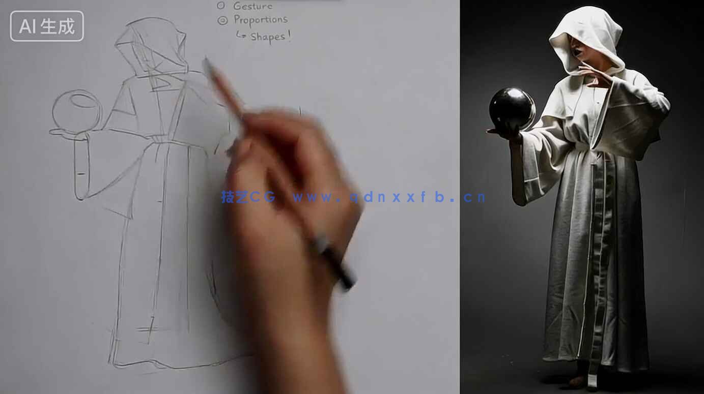 【中文字幕】人物素描明暗表现光影关系绘画训练视频教程(图7)