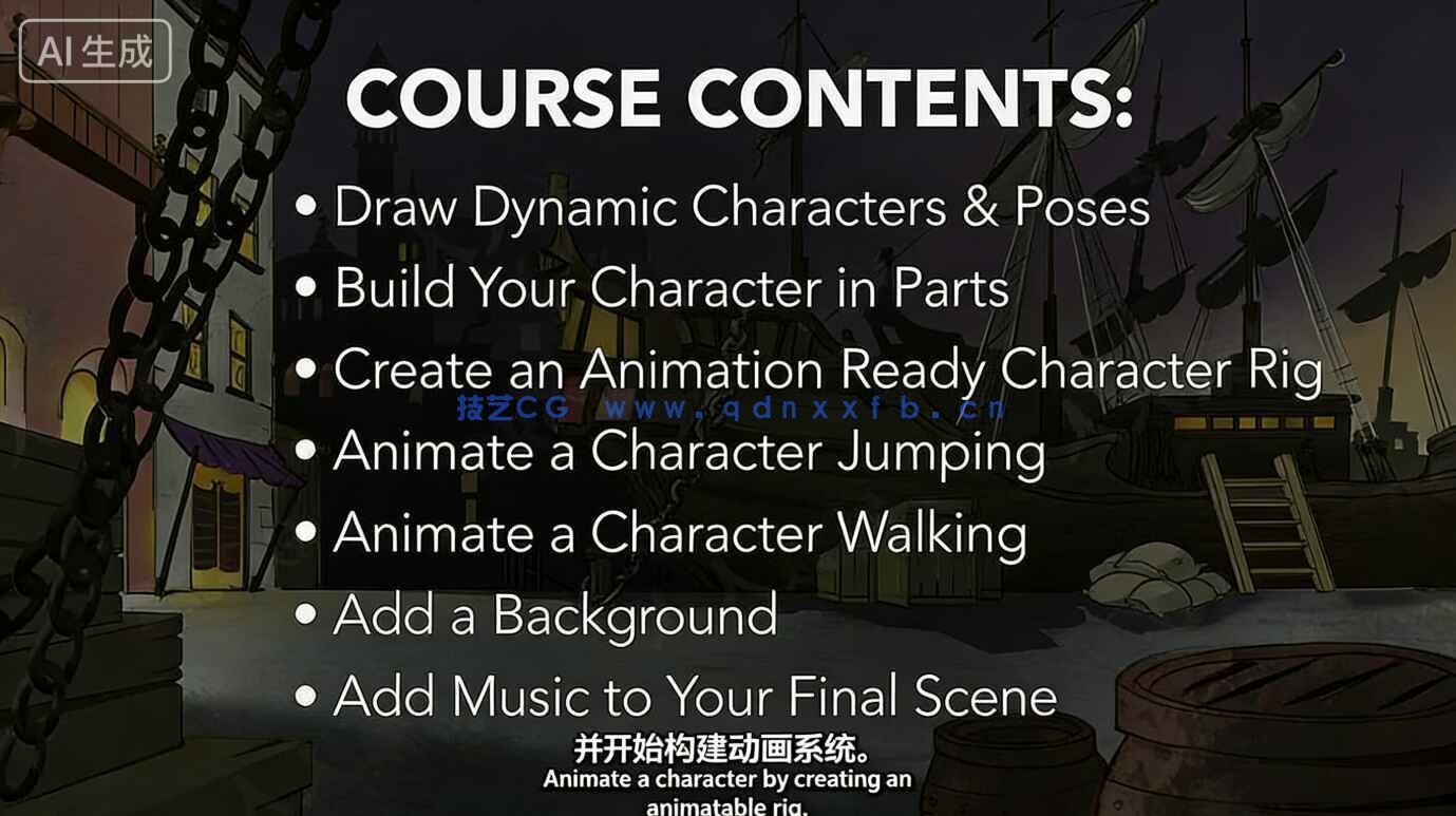 【中文字幕】Adobe Animate 2D卡通角色行走动画进阶技术(图3)
