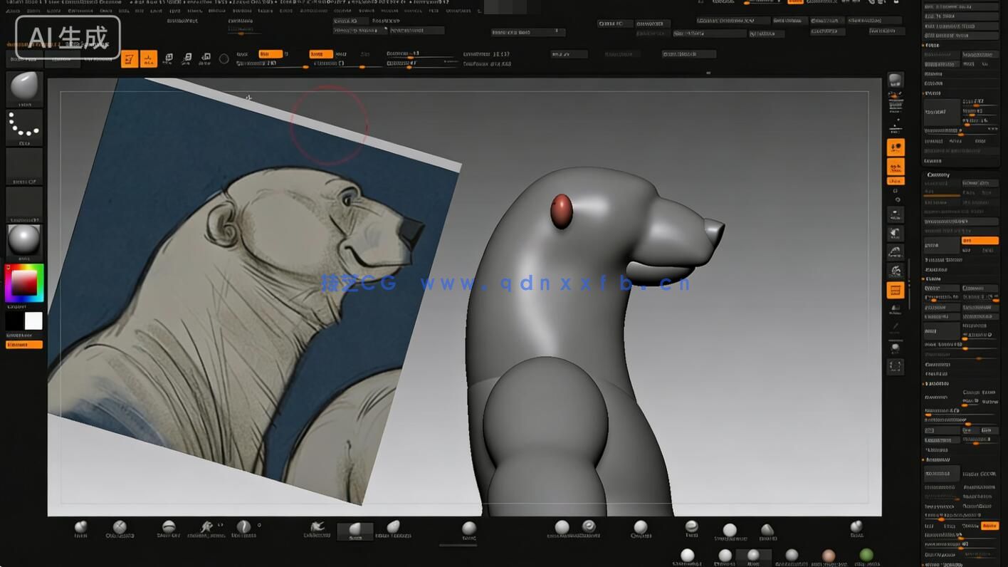 【中文字幕】ZBrush迪斯尼卡通熊角色雕刻大师级训练视频教程(图2)