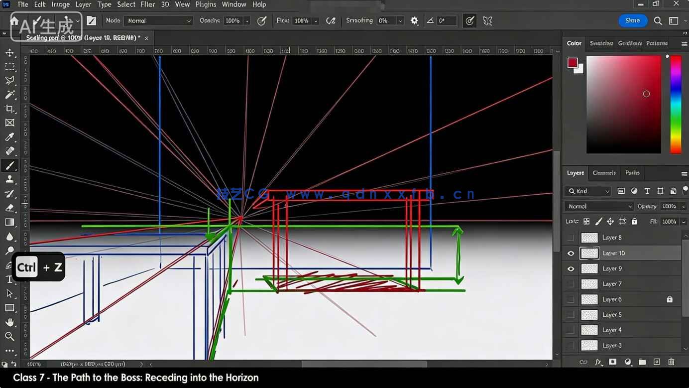 【中文字幕】概念环境设计透视原理技巧视频教程(图11)