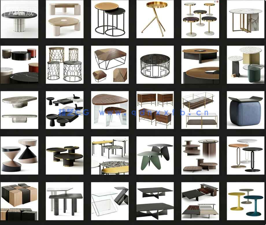 3dsky茶几 边几高质量模型600个(图1)