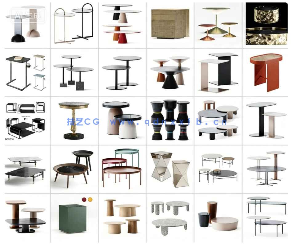 3dsky茶几 边几高质量模型600个(图5)