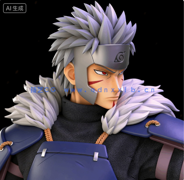 [3D打印人物] 千手扉间Senju Tobirama《火影忍者》动漫角色雕刻手办3D打印模型(图1)